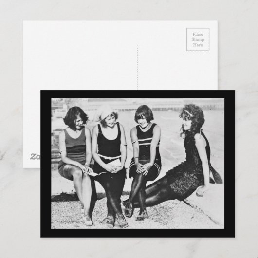 Schoonheidsprogramma's zwemmen op een pier briefkaart (Voorkant / Achterkant)