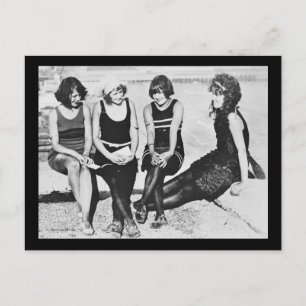 Schoonheidsprogramma's zwemmen op een pier briefkaart