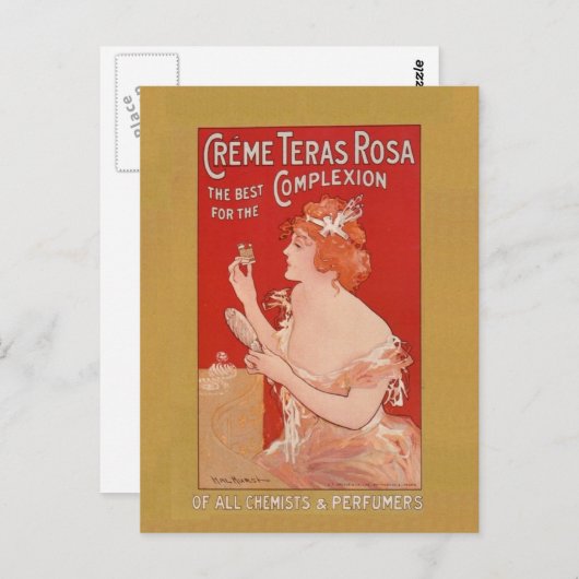 schoonheidsreclame briefkaart (Voorkant / Achterkant)