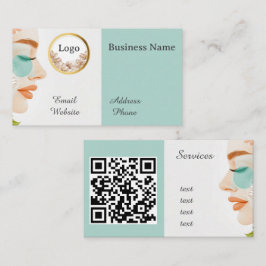 Schoonheidssalon Aangepaste QR-code professioneel Visitekaartje