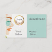 Schoonheidssalon Aangepaste QR code professioneel Visitekaartje (Voorkant)