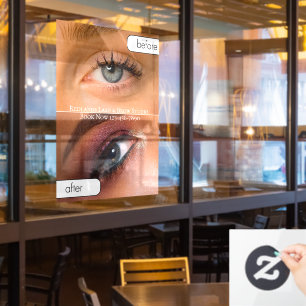 Schoonheidssalon aanpassen voor na wimper make-up raamsticker