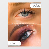 Schoonheidssalon aanpassen voor na wimper make-up raamsticker (Vel)