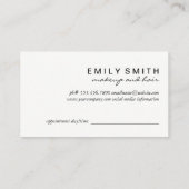 Schoonheidssalon afspraak afsprakenkaartje (Achterkant)