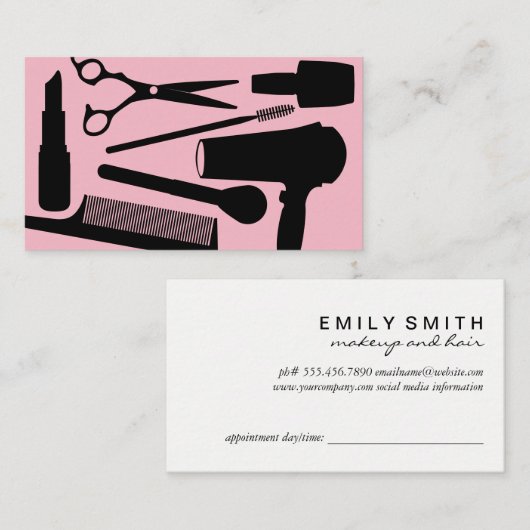 Schoonheidssalon afspraak afsprakenkaartje (Voorkant / Achterkant)