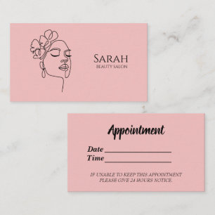 Schoonheidssalon Afsprakenkaartje