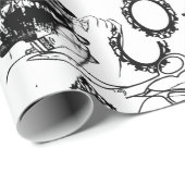 Schoonheidssalon, Barbershop Verpakkingsdocument Cadeaupapier (Rol Hoek)