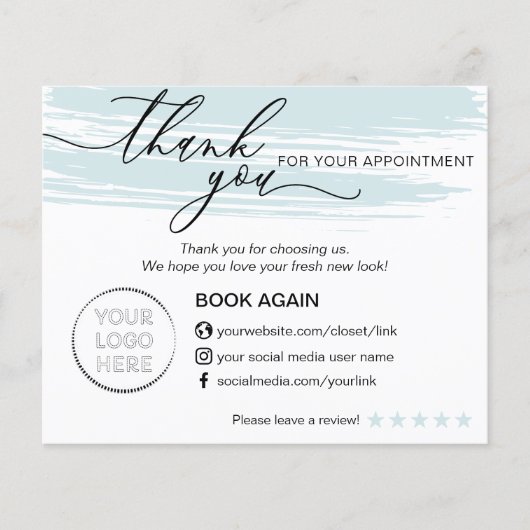 Schoonheidssalon Bedankt Review Flyer (Voorkant)