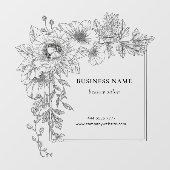 Schoonheidssalon Bedrijfsnaam Aesthetische Bloemgr Raamsticker (Vel)