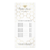 schoonheidssalon bij ontwerp prijslijst rackkaart reclamekaart (Voorkant)