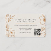 Schoonheidssalon Bloemencode QR Professioneel Visitekaartje (Achterkant)