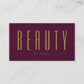 Schoonheidssalon Bourgondië en goud eenvoudig Visitekaartje (Voorkant)
