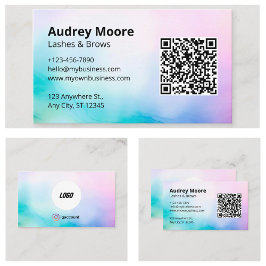 Schoonheidssalon Branding Wimper Visitekaartje