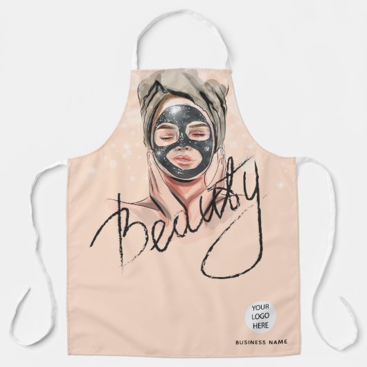 Schoonheidssalon Business Logo Schort (Voorkant)