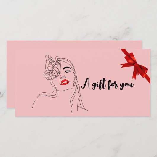 Schoonheidssalon cadeaubonnen (Voorkant / Achterkant)