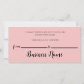 Schoonheidssalon cadeaubonnen (Achterkant)