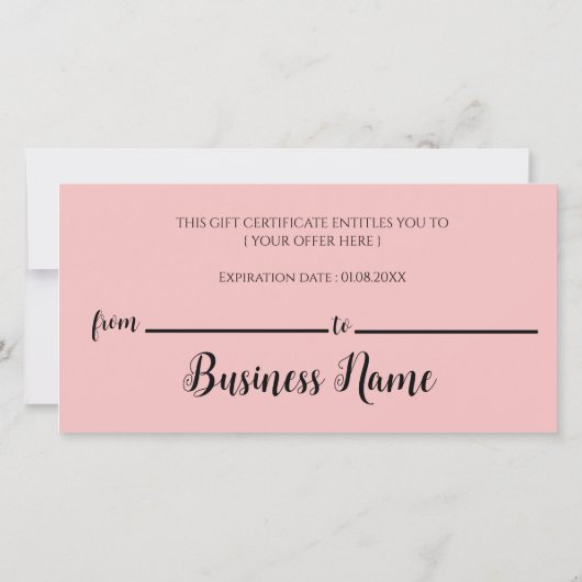 Schoonheidssalon cadeaubonnen (Achterkant)