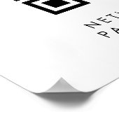 Schoonheidssalon Cafe Wifi Netwerk QR Code Poster (Hoek)