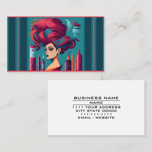 Schoonheidssalon Cosmetics Haarstylist Supplies Sh Visitekaartje (Voorkant / Achterkant)