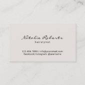 Schoonheidssalon Curly Kapsel Meisje Haar Stylist Visitekaartje (Achterkant)