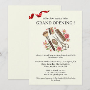 Schoonheidssalon Cute Grand Opening Uitnodiging