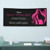 Schoonheidssalon (diep roze) spandoek (Beurs)