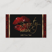Schoonheidssalon - Donkerrood Afsprakenkaartje (Voorkant)