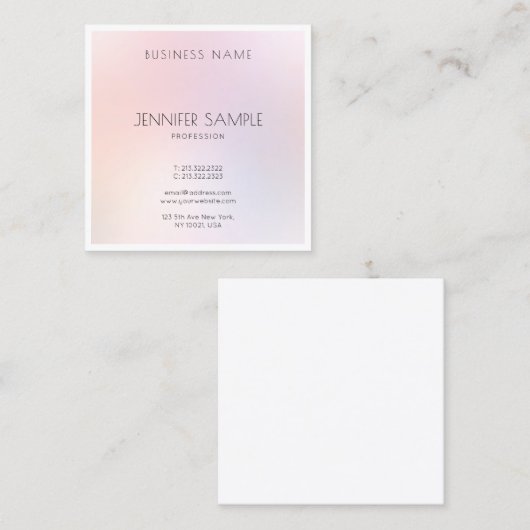 Schoonheidssalon Elegante Moderne Elegante Duideli Vierkante Visitekaartje (Voorkant / Achterkant)