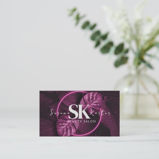 Schoonheidssalon Gezicht Abstracte Vrouw Modern Mi Visitekaartje (Staand voorkant)