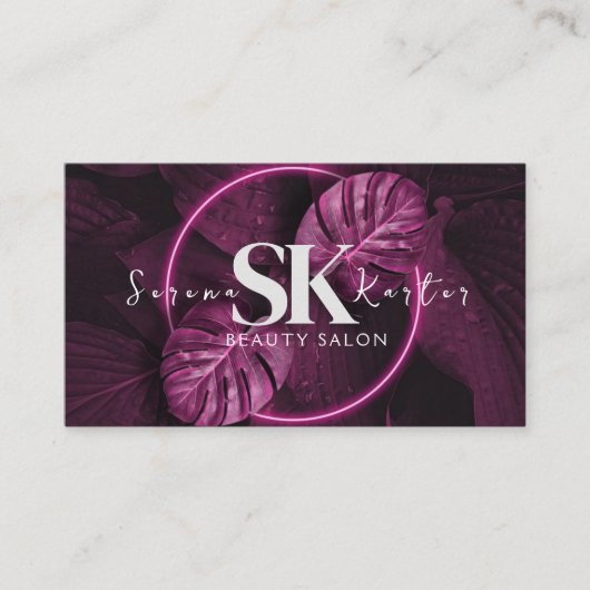 Schoonheidssalon Gezicht Abstracte Vrouw Modern Mi Visitekaartje (Voorkant)