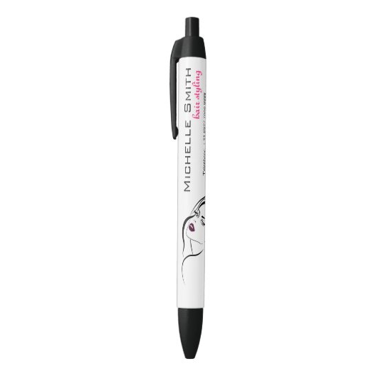 Schoonheidssalon Glamoureuze Mode Meisje Zwart Wit Zwarte Inkt Pen (Top (Verticaal))