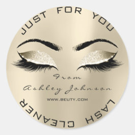 Schoonheidssalon Glitter Goud Lash Cleaner Champai Ronde Sticker
