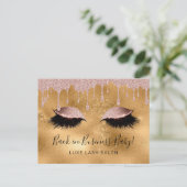 Schoonheidssalon Gold Glitter Heropening COVID19 Briefkaart (Staand voorkant)