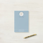 Schoonheidssalon Golden Logo Kapper Blauw Adres Post-it® Notes (Op bureau)