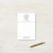 Schoonheidssalon Golden Logo Kapper Wit Elegant Post-it® Notes (Op bureau)