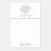 Schoonheidssalon Golden Logo Kapper Wit Elegant Post-it® Notes (Voorkant)
