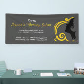 Schoonheidssalon (goud) * kies achtergrondkleur spandoek (Beurs)