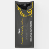 Schoonheidssalon (goud) * kies achtergrondkleur spandoek (Verticaal)