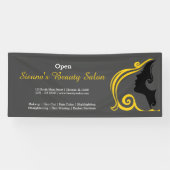 Schoonheidssalon (goud) * kies achtergrondkleur spandoek (Horizontaal)