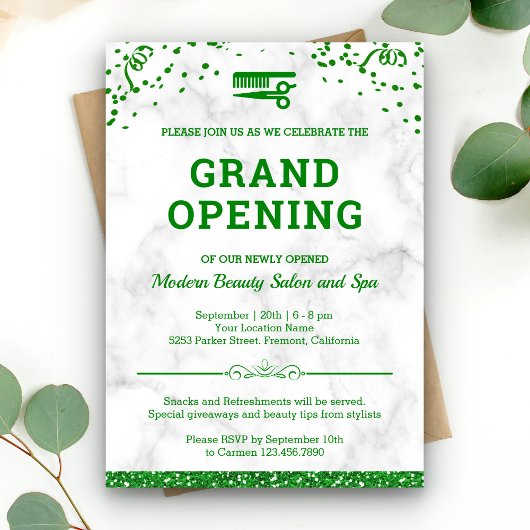 Schoonheidssalon Grootse Opening Kaart