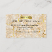 Schoonheidssalon Haar Make Up Artiest Bruin goud m Visitekaartje (Achterkant)