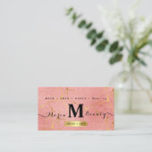 Schoonheidssalon Haar Make Up Artist Roos goud Visitekaartje (Staand voorkant)