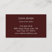 Schoonheidssalon Haar Stylist Geborsteld Zwart + G Visitekaartje (Achterkant)