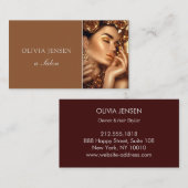 Schoonheidssalon Haar Stylist Geborsteld Zwart + G Visitekaartje (Voorkant / Achterkant)