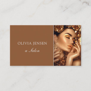 Schoonheidssalon Haar Stylist Geborsteld Zwart + G Visitekaartje