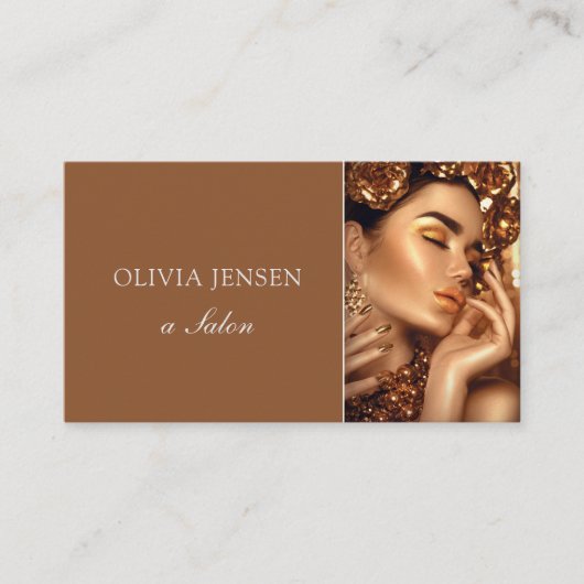 Schoonheidssalon Haar Stylist Geborsteld Zwart + G Visitekaartje (Voorkant)