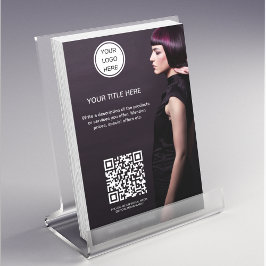Schoonheidssalon Haar Stylist l Business Logo QR C Flyer