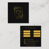 schoonheidssalon | Haarsalon | Zwart & Goud Afsprakenkaartje (Voorkant / Achterkant)
