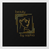 schoonheidssalon | Haarsalon | Zwart & Goud Raamsticker (Vel)