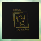 schoonheidssalon | Haarsalon | Zwart & Goud Raamsticker (Vel 3)